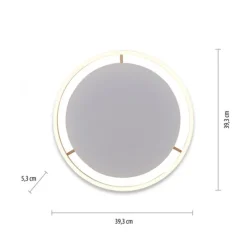 LED Deckenleuchte messing matt rund Ø40cm dimmbar Switchmo warmweiß