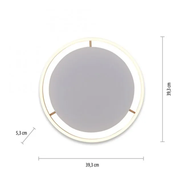 LED Deckenleuchte messing matt rund Ø40cm dimmbar Switchmo warmweiß