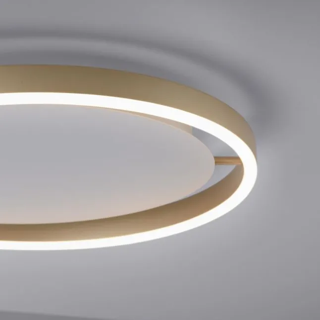 LED Deckenleuchte messing matt rund Ø40cm dimmbar Switchmo warmweiß