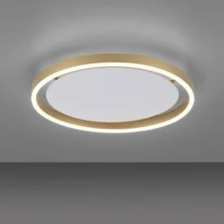 LED Deckenleuchte messing matt rund Ø40cm dimmbar Switchmo warmweiß