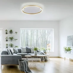 LED Deckenleuchte messing matt rund Ø60cm dimmbar Switchmo warmweiß