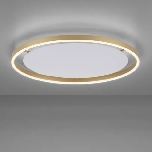 LED Deckenleuchte messing matt rund Ø60cm dimmbar Switchmo warmweiß