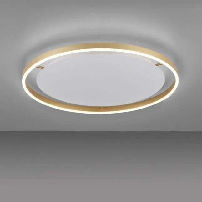 LED Deckenleuchte messing matt rund Ø60cm dimmbar Switchmo warmweiß