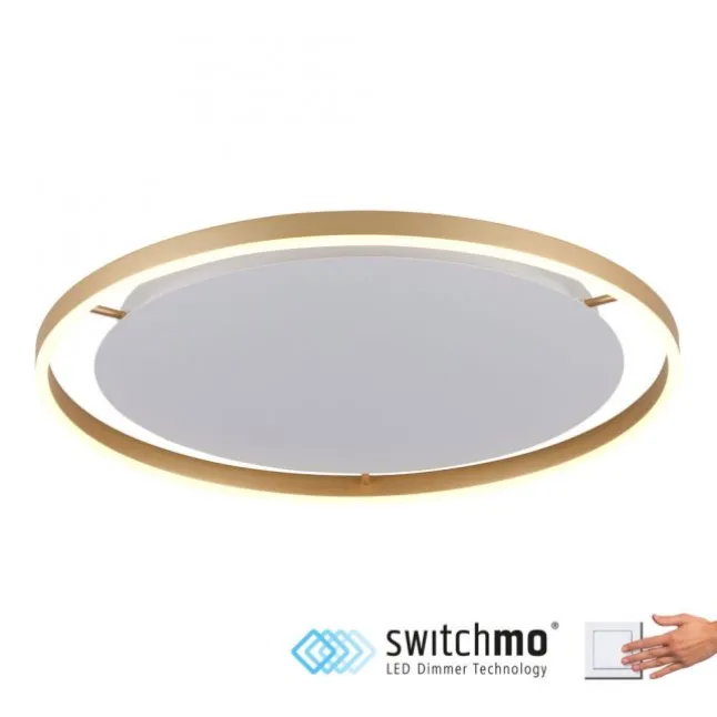 LED Deckenleuchte messing matt rund Ø60cm dimmbar Switchmo warmweiß