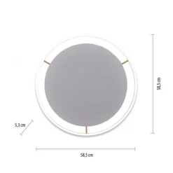 LED Deckenleuchte messing matt rund Ø60cm dimmbar Switchmo warmweiß