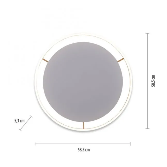LED Deckenleuchte messing matt rund Ø60cm dimmbar Switchmo warmweiß