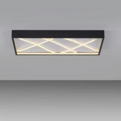 LED Deckenleuchte MIKADO, schwarz, rechteckig, dimmbar, Memoryfunktion