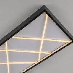 LED Deckenleuchte MIKADO, schwarz, rechteckig, dimmbar, Memoryfunktion