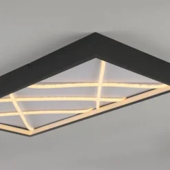 LED Deckenleuchte MIKADO, schwarz, rechteckig, dimmbar, Memoryfunktion