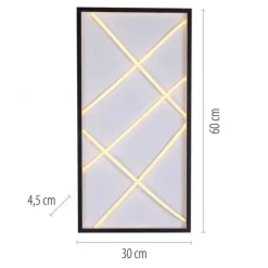 LED Deckenleuchte MIKADO, schwarz, rechteckig, dimmbar, Memoryfunktion