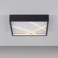 LED Deckenleuchte MIKADO, schwarz, eckig, dimmbar, Simply Dim, Memoryfunktion