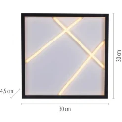 LED Deckenleuchte MIKADO, schwarz, eckig, dimmbar, Simply Dim, Memoryfunktion
