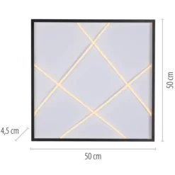 LED Deckenleuchte MIKADO, schwarz, eckig, dimmbar, Simply Dim, Memoryfunktion