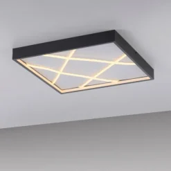 LED Deckenleuchte MIKADO, schwarz, eckig, dimmbar, Simply Dim, Memoryfunktion