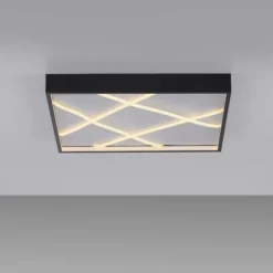 LED Deckenleuchte MIKADO, schwarz, eckig, dimmbar, Simply Dim, Memoryfunktion