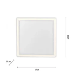 LED Deckenleuchte mit Infarot Heizung eckig weiß Fernbedienung