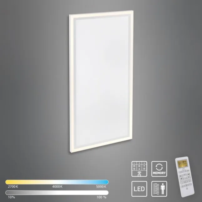 LED Deckenleuchte mit Infarot Heizung reckteckig weiß Fernbedienung