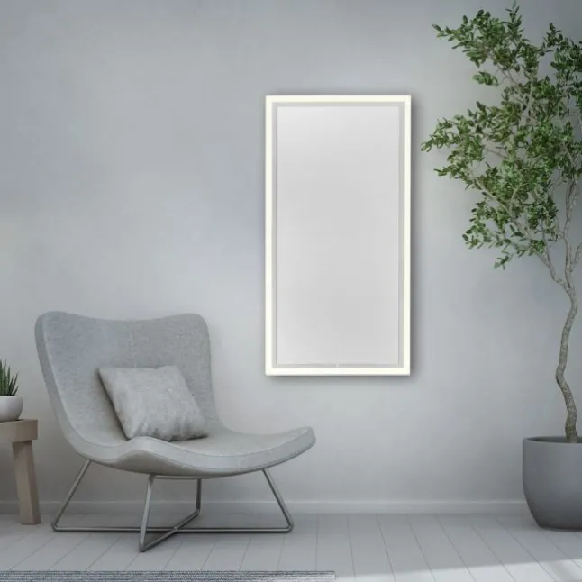 LED Deckenleuchte mit Infarot Heizung reckteckig weiß Fernbedienung