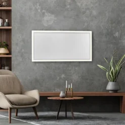 LED Deckenleuchte mit Infarot Heizung reckteckig weiß Fernbedienung