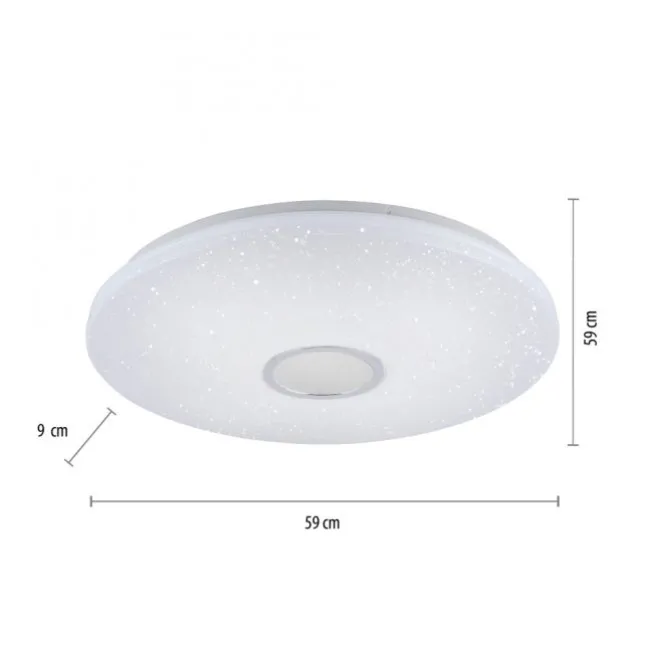 LED Deckenleuchte, Nachthimmel Optik, dimmbar, rund, Fernbedienung, modern