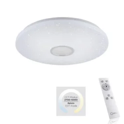 LED Deckenleuchte, Nachthimmel Optik, dimmbar, rund, Fernbedienung, modern