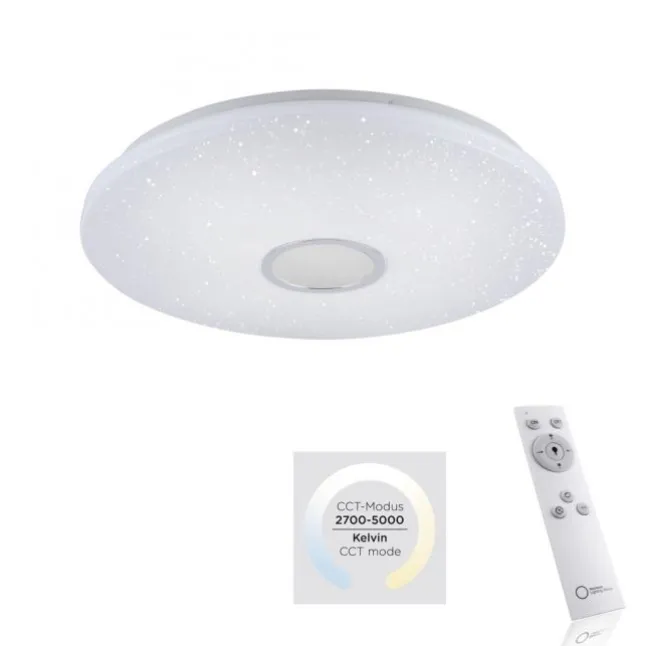 LED Deckenleuchte, Nachthimmel Optik, dimmbar, rund, Fernbedienung, modern