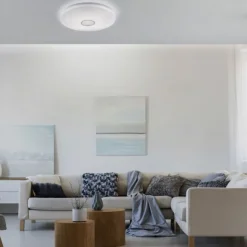 LED Deckenleuchte, Nachthimmel Optik, dimmbar, rund, Fernbedienung, modern