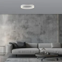 LED Deckenleuchte PURE Lines round snow, dimmbar