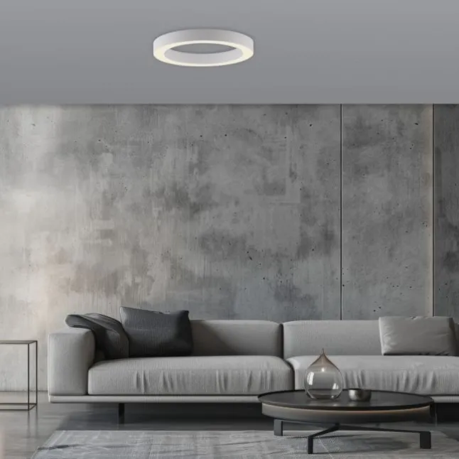LED Deckenleuchte PURE Lines round snow, dimmbar