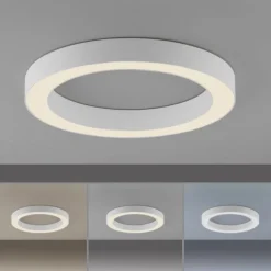 LED Deckenleuchte PURE Lines round snow, dimmbar