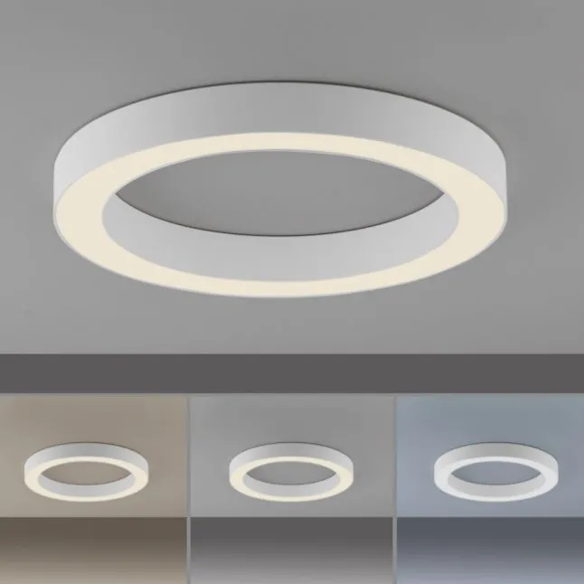 LED Deckenleuchte PURE Lines round snow, dimmbar