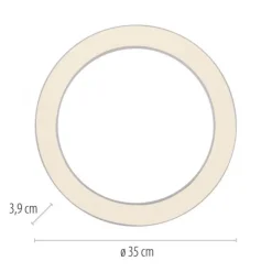 LED Deckenleuchte PURE Lines round snow, dimmbar