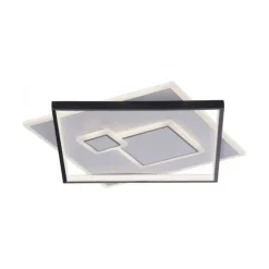 LED Deckenleuchte quadratisch schwarz weiß schaltbar warmweiß Licht