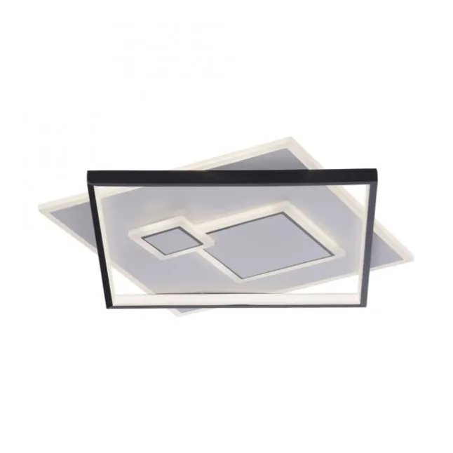 LED Deckenleuchte quadratisch schwarz weiß schaltbar warmweiß Licht