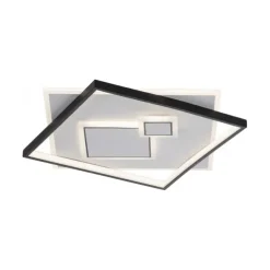 LED Deckenleuchte quadratisch schwarz weiß schaltbar warmweiß Licht