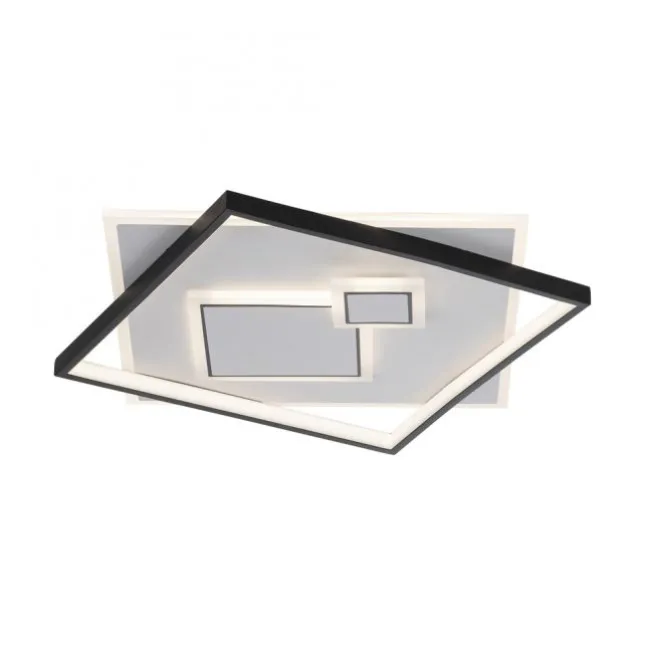 LED Deckenleuchte quadratisch schwarz weiß schaltbar warmweiß Licht