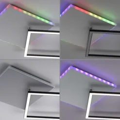 LED Deckenleuchte quadratisch aluminium CCT dimmbar Rainbow RGB