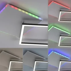 LED Deckenleuchte quadratisch aluminium CCT dimmbar Rainbow RGB