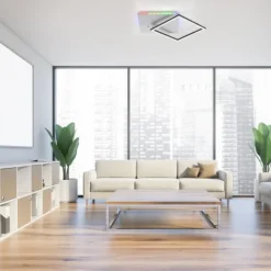 LED Deckenleuchte quadratisch aluminium CCT dimmbar Rainbow RGB