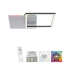LED Deckenleuchte quadratisch aluminium CCT dimmbar Rainbow RGB