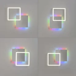 LED Deckenleuchte quadratisch aluminium CCT dimmbar Rainbow RGB