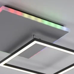 LED Deckenleuchte quadratisch aluminium CCT dimmbar Rainbow RGB