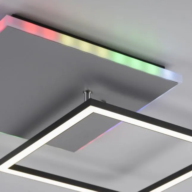 LED Deckenleuchte quadratisch aluminium CCT dimmbar Rainbow RGB