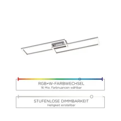 LED Deckenleuchte, Rahmenleuchte quadratisch, Smart Home fähig