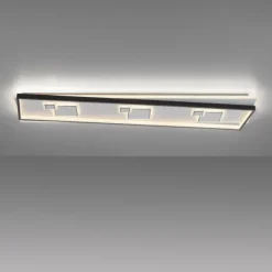 LED Deckenleuchte rechteckig schwarz weiß schaltbar warmweiß Licht