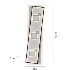 LED Deckenleuchte rechteckig schwarz weiß schaltbar warmweiß Licht
