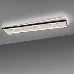 LED Deckenleuchte rechteckig schwarz weiß schaltbar warmweiß Licht