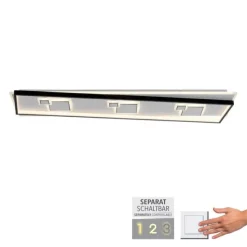 LED Deckenleuchte rechteckig schwarz weiß schaltbar warmweiß Licht