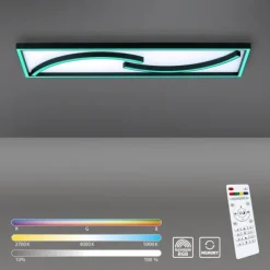 LED Deckenleuchte rechteckig Lichtszenen dimmbar Memoryfunktion