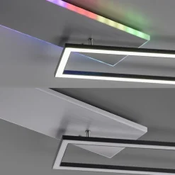LED Deckenleuchte rechteckig aluminium CCT dimmbar Rainbow RGB